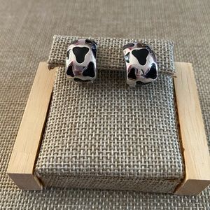 Sterling silver Animal Print earrings. NWT